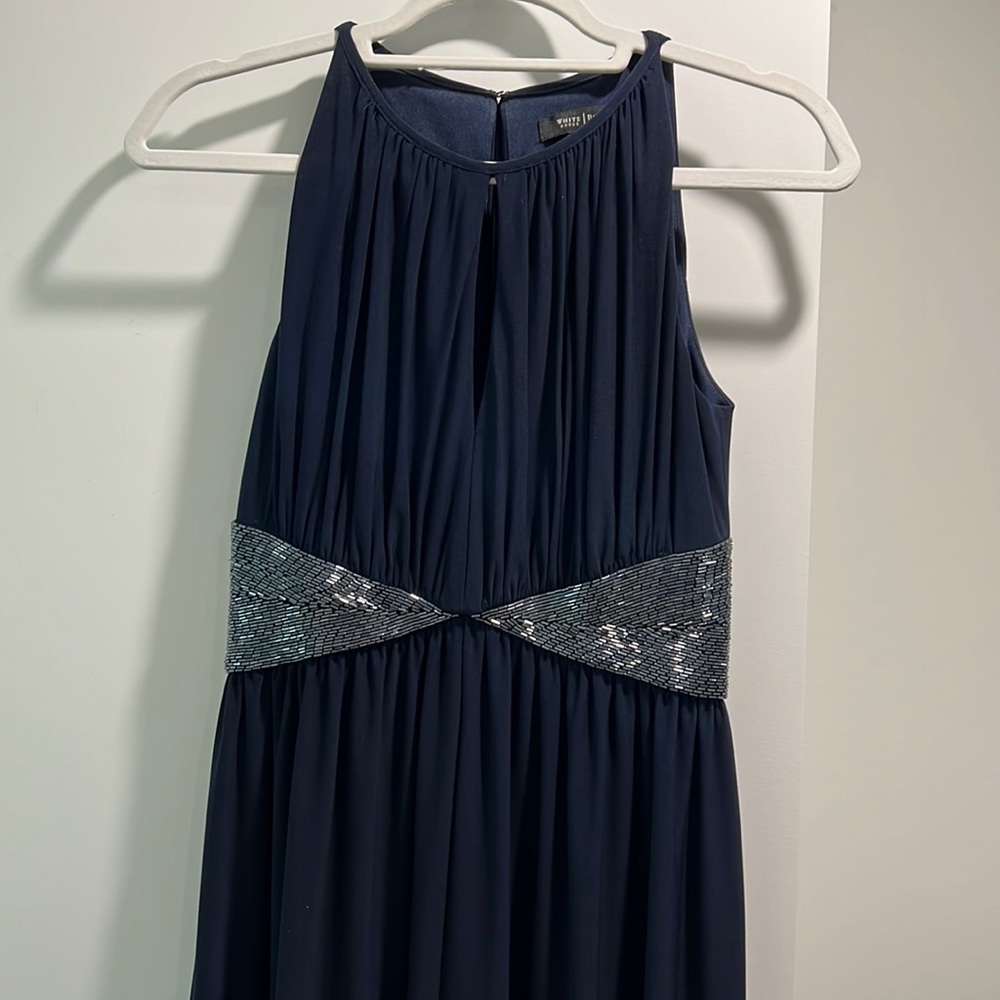 White House black market navy cocktail dress size “0”